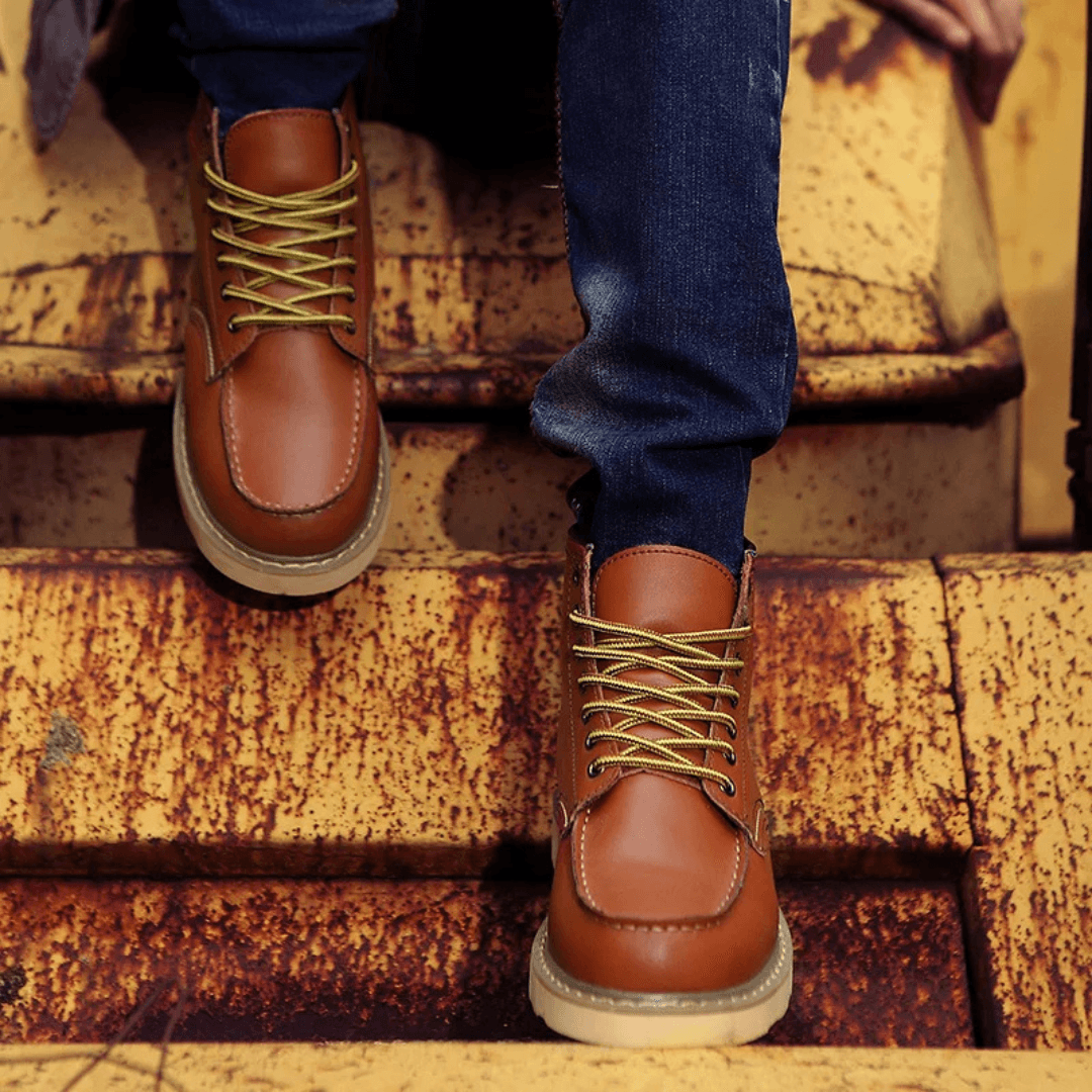 Cole | Vintage Lederstiefel Beige