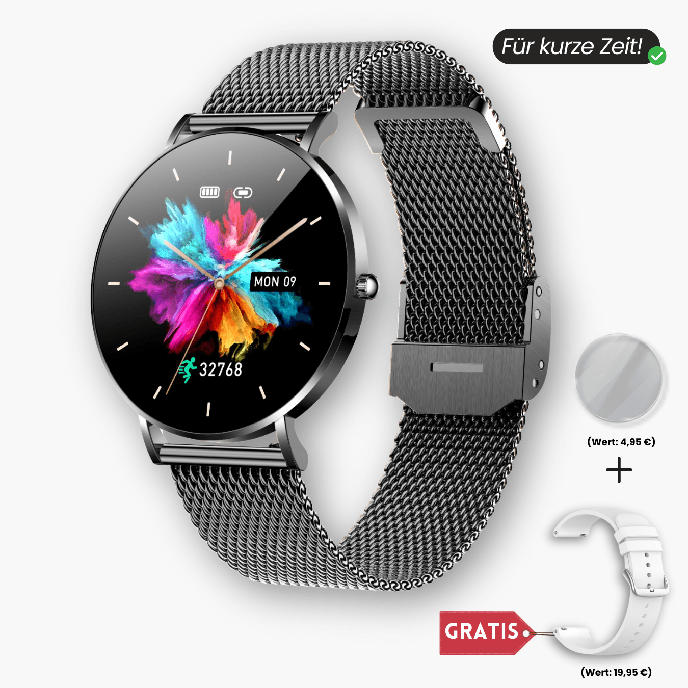 Eleganza Smartwatch Schwarz Standard