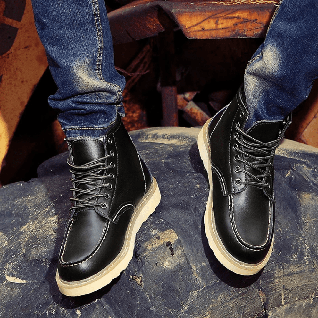 Cole | Vintage Lederstiefel Schwarz