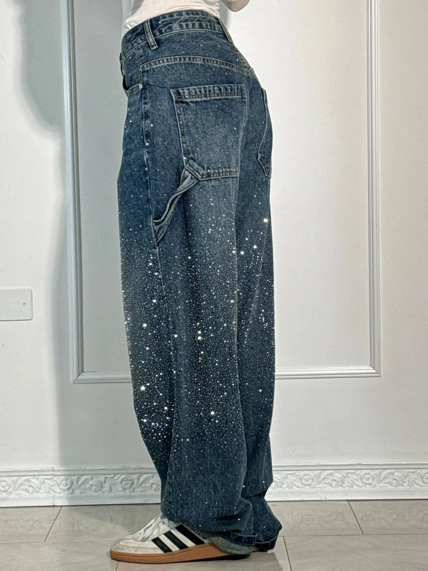 Ricky Diamond Jeans – Elegante, Bequeme Jeans Mit Schimmernden Diamantdetails und Zeitlosem Stil