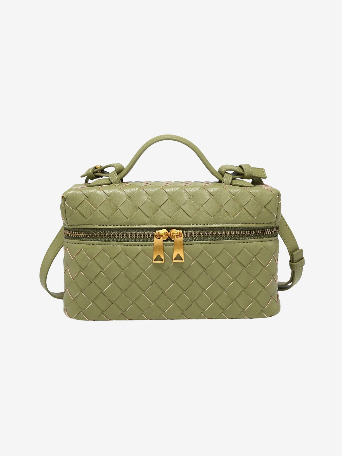 Fadenburgs Juliette Polierte Strukturierte Woven Handtasche mit abnehmbarem Tragegurt, perfekt für praktische Eleganz.