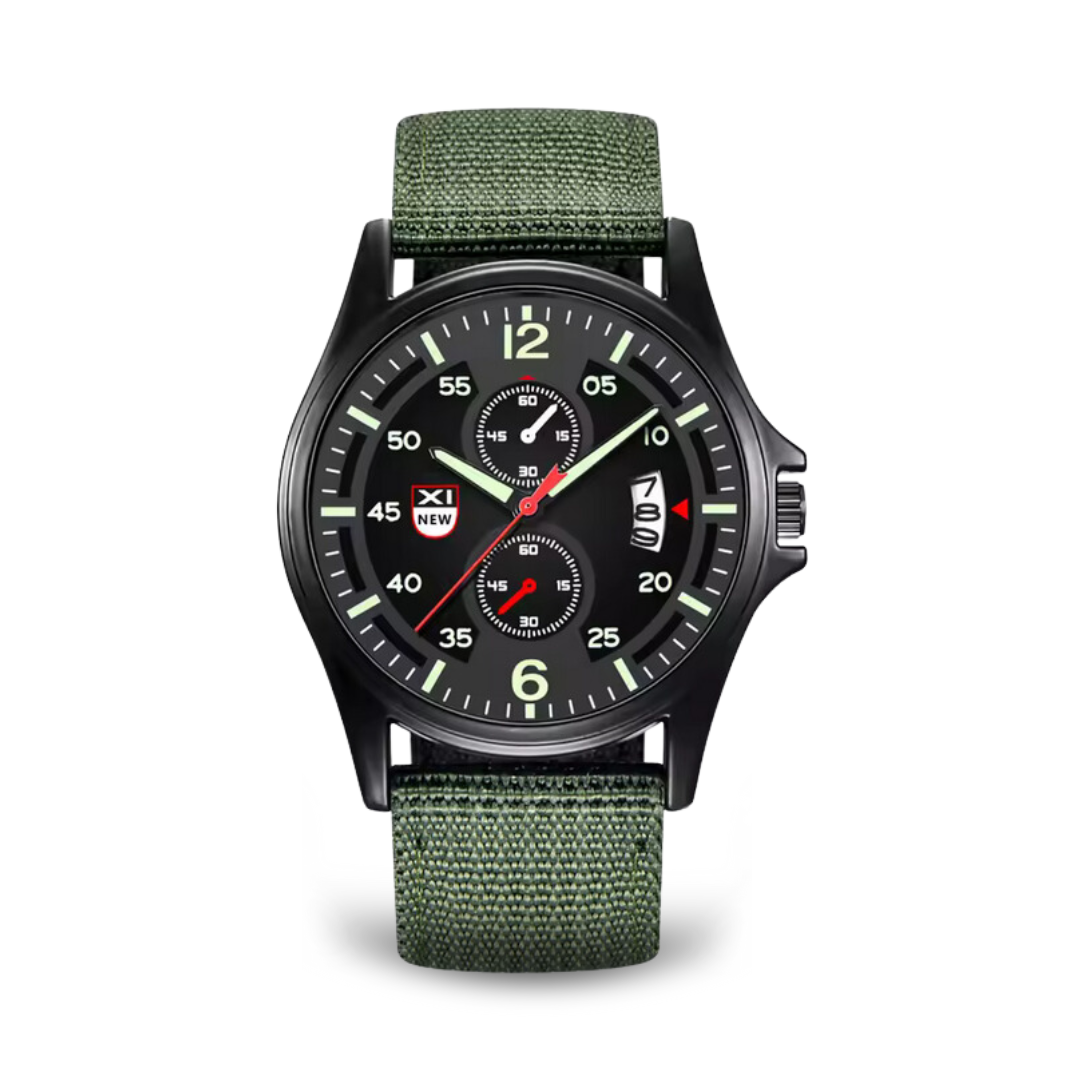 Extreme Robuste Outdoor-Uhr mit Nylonarmband, Quarzwerk & Datumsanzeige - Stilvolles und funktionales Accessoire für Abenteuer und Alltag.