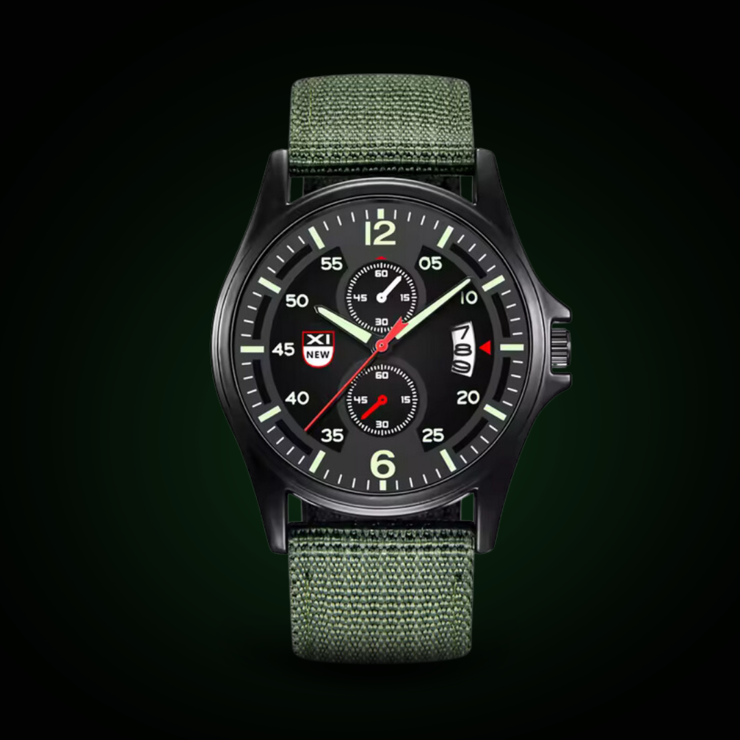 Extreme Robuste Outdoor-Uhr mit Nylonarmband, Quarzwerk & Datumsanzeige - stilvolle und langlebige Uhr für Abenteurer