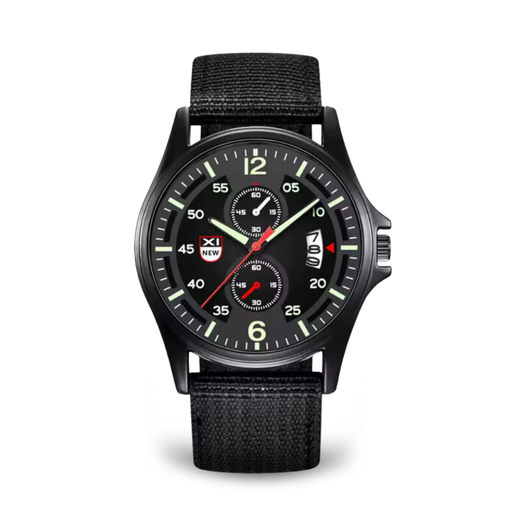 Extreme Robuste Outdoor-Uhr – strapazierfähiges Nylonarmband und präzises Quarzwerk für aktive Lebensstile.