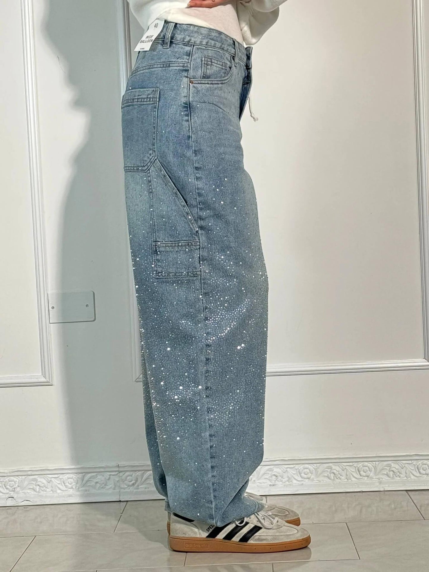 Ricky Diamond Jeans – Elegante, Bequeme Jeans Mit Schimmernden Diamantdetails und Zeitlosem Stil