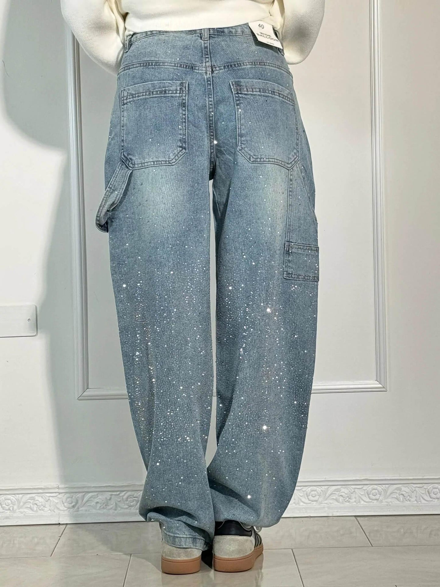 Ricky Diamond Jeans – Elegante, Bequeme Jeans Mit Schimmernden Diamantdetails und Zeitlosem Stil