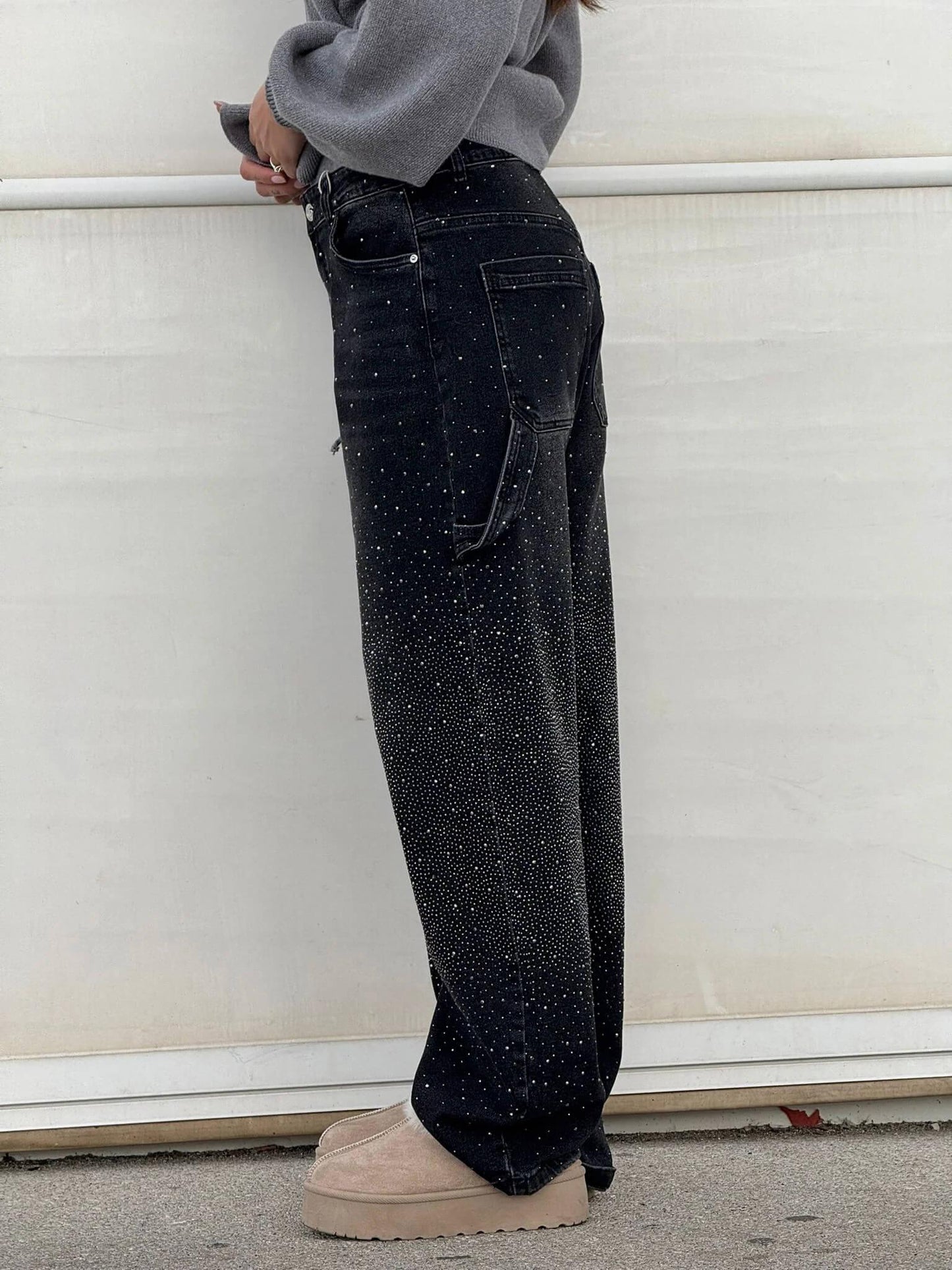 Ricky Diamond Jeans – Elegante, Bequeme Jeans Mit Schimmernden Diamantdetails und Zeitlosem Stil
