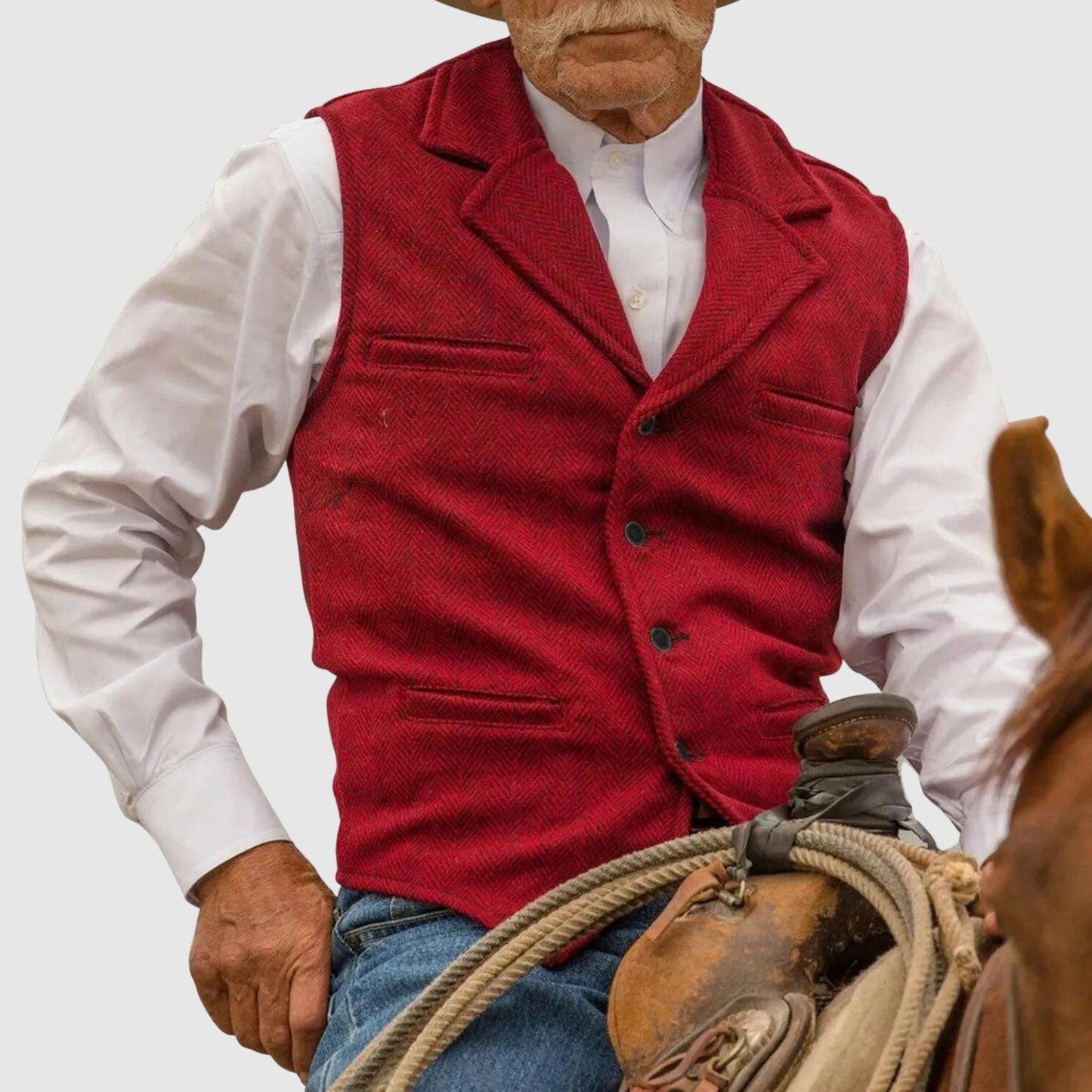 Arthur™ | Klassisches Gilet Rot