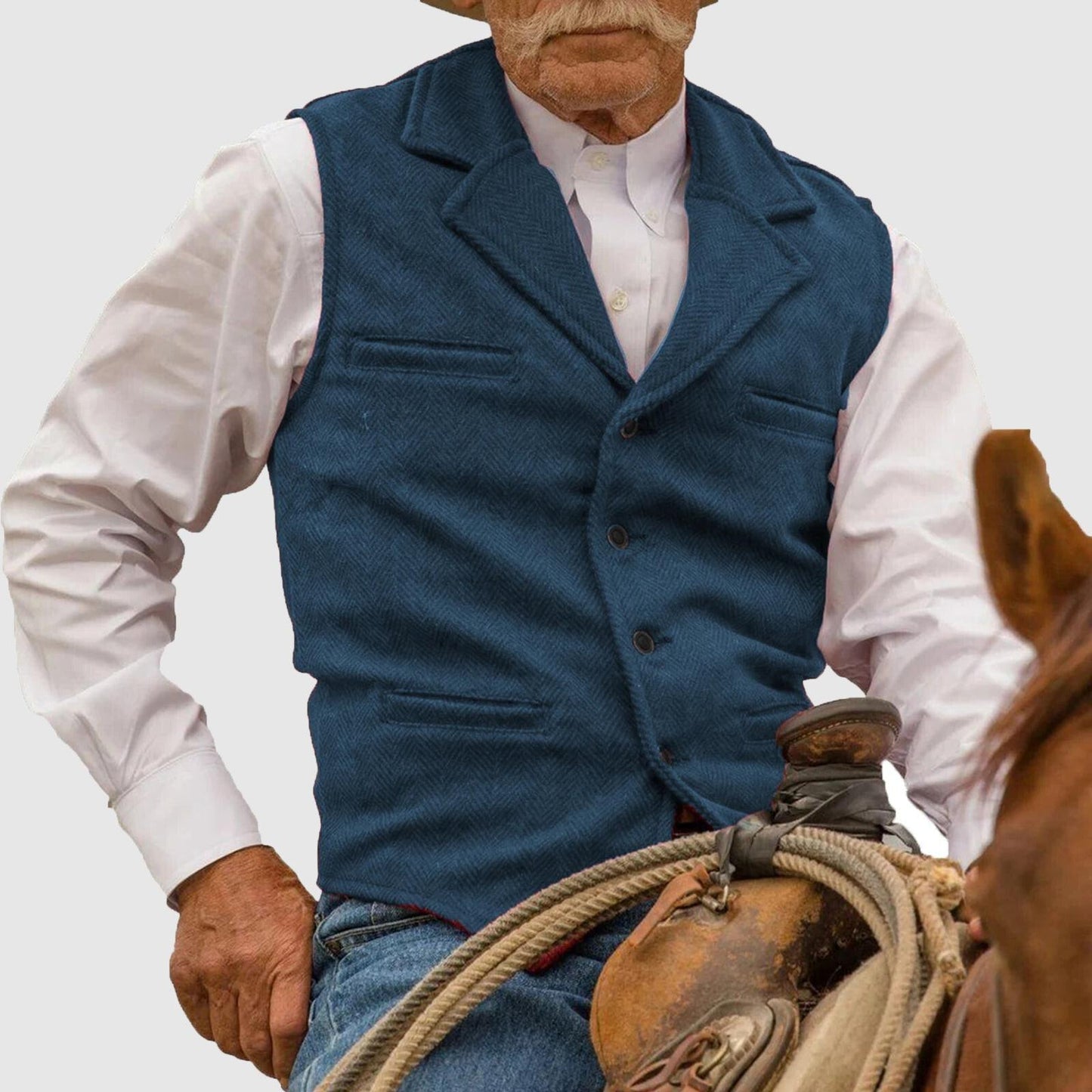 Arthur™ | Klassisches Gilet Blau