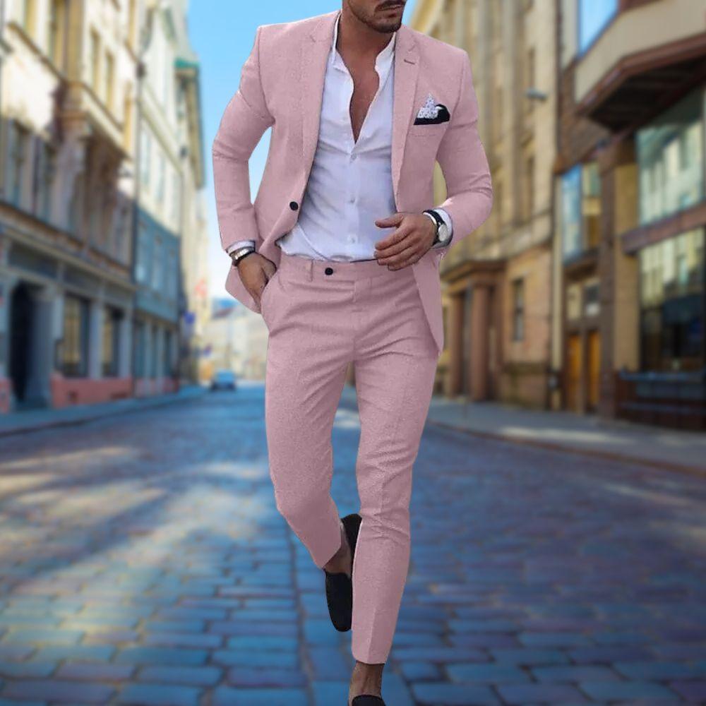 Michael - Slim Fit Herrenanzug Rosa