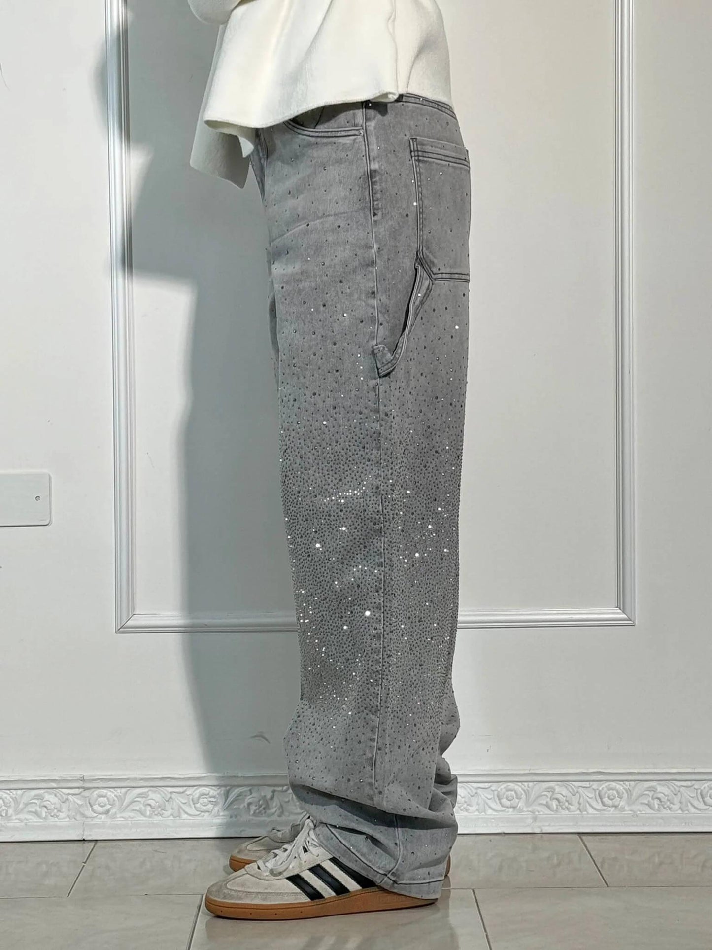 Ricky Diamond Jeans – Elegante, Bequeme Jeans Mit Schimmernden Diamantdetails und Zeitlosem Stil