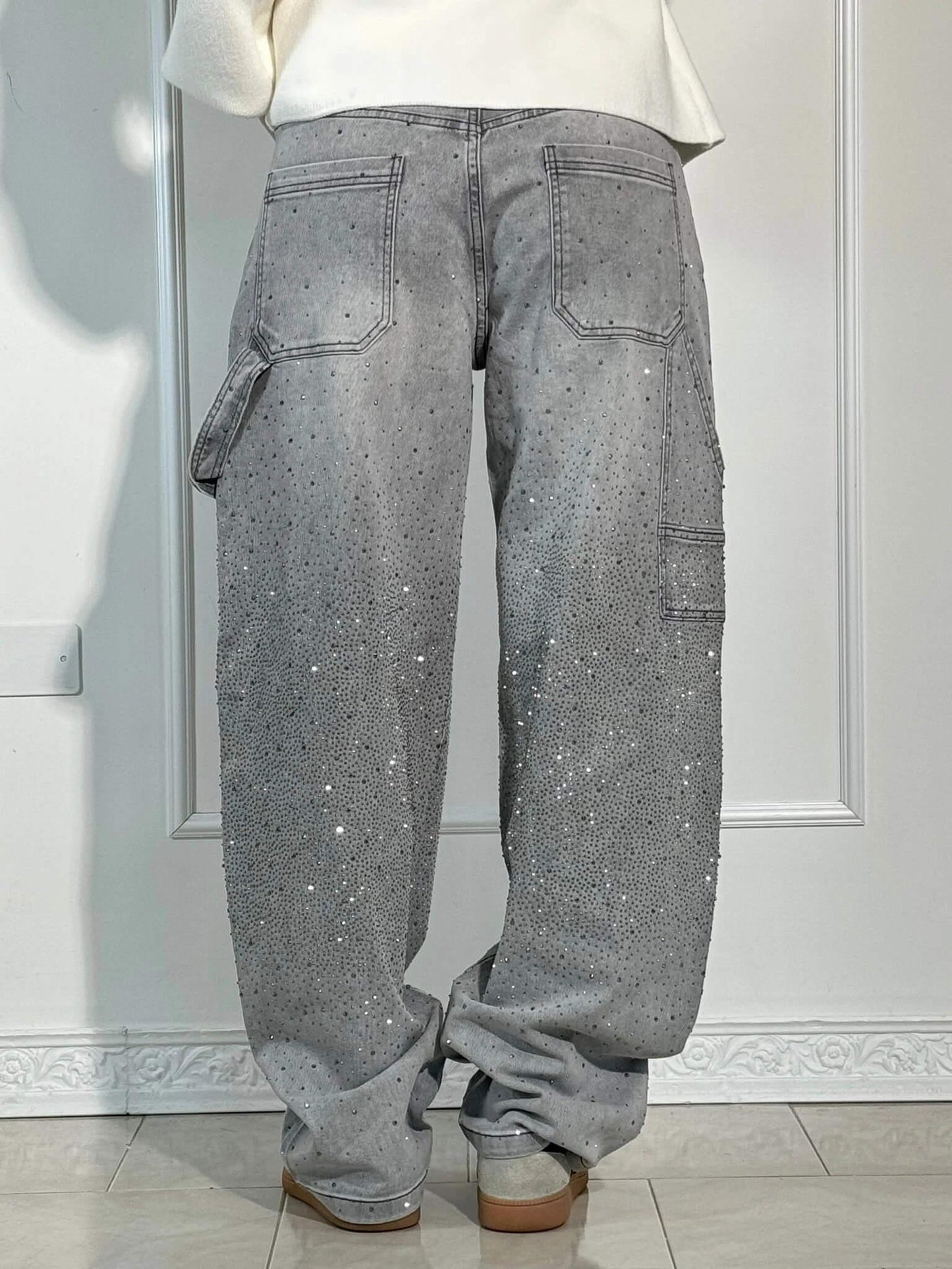 Ricky Diamond Jeans – Elegante, Bequeme Jeans Mit Schimmernden Diamantdetails und Zeitlosem Stil