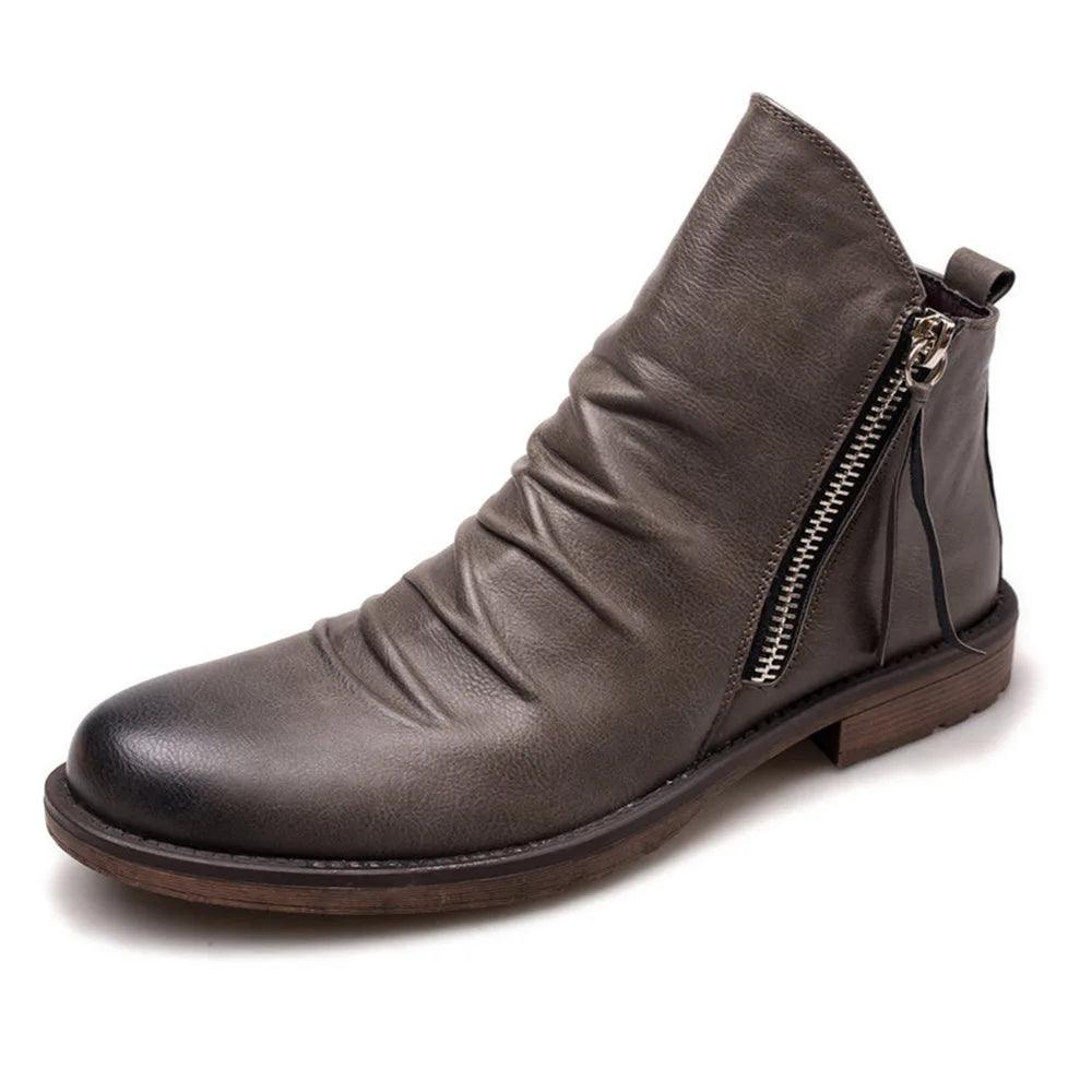 Owens | Chelsea-Stiefel aus Leder Grau