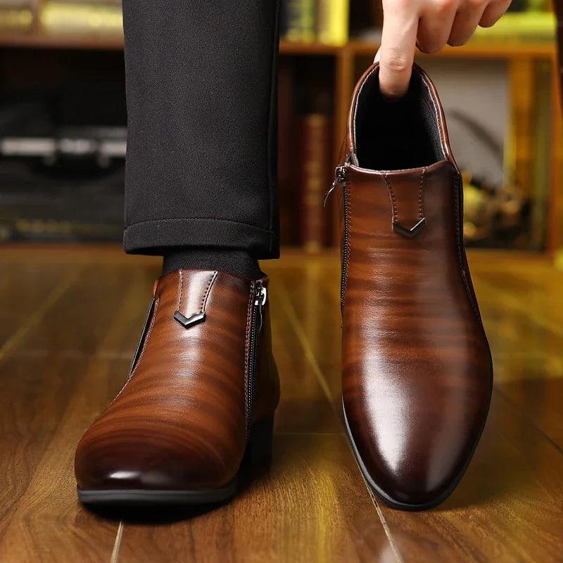 Luca - Schicke Lederstiefel mit Seitenreißverschluss