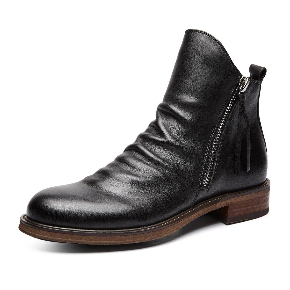Owens | Chelsea-Stiefel aus Leder Schwarz