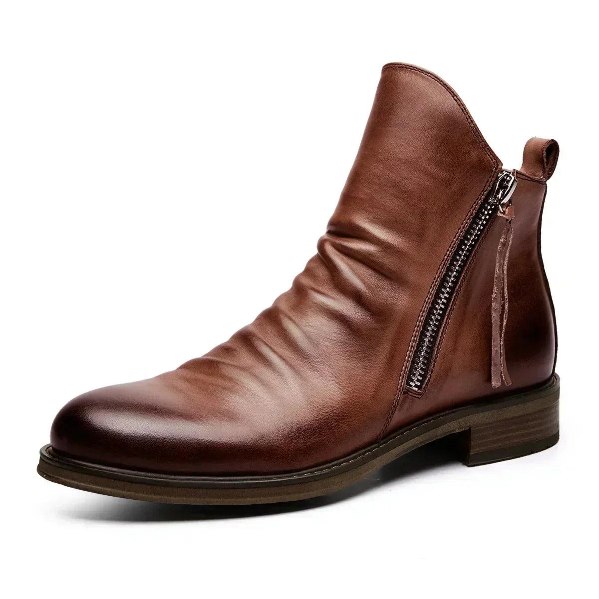 Owens | Chelsea-Stiefel aus Leder Braun