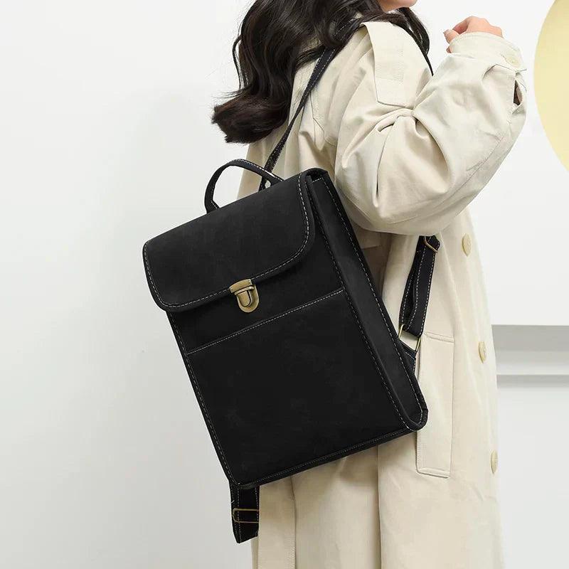 Abby - Wildleder-Rucksack Schwarz