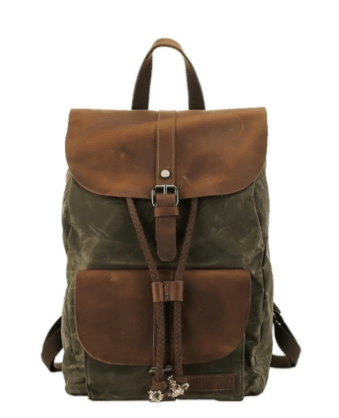 OSLO | Wachs-Leinwand-Rucksack Olivgrün