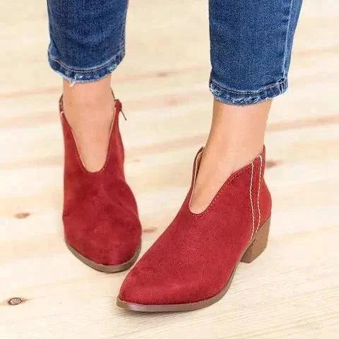 Finley™ - Orthopädische Stiefel mit Reißverschluss Rot