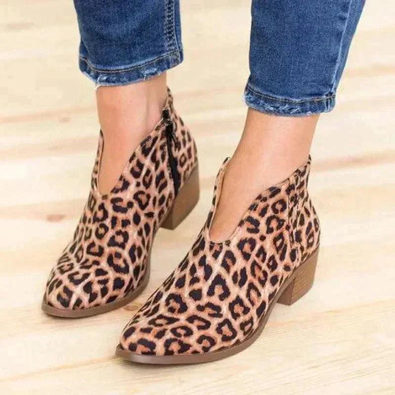 Finley™ - Orthopädische Stiefel mit Reißverschluss Leopard