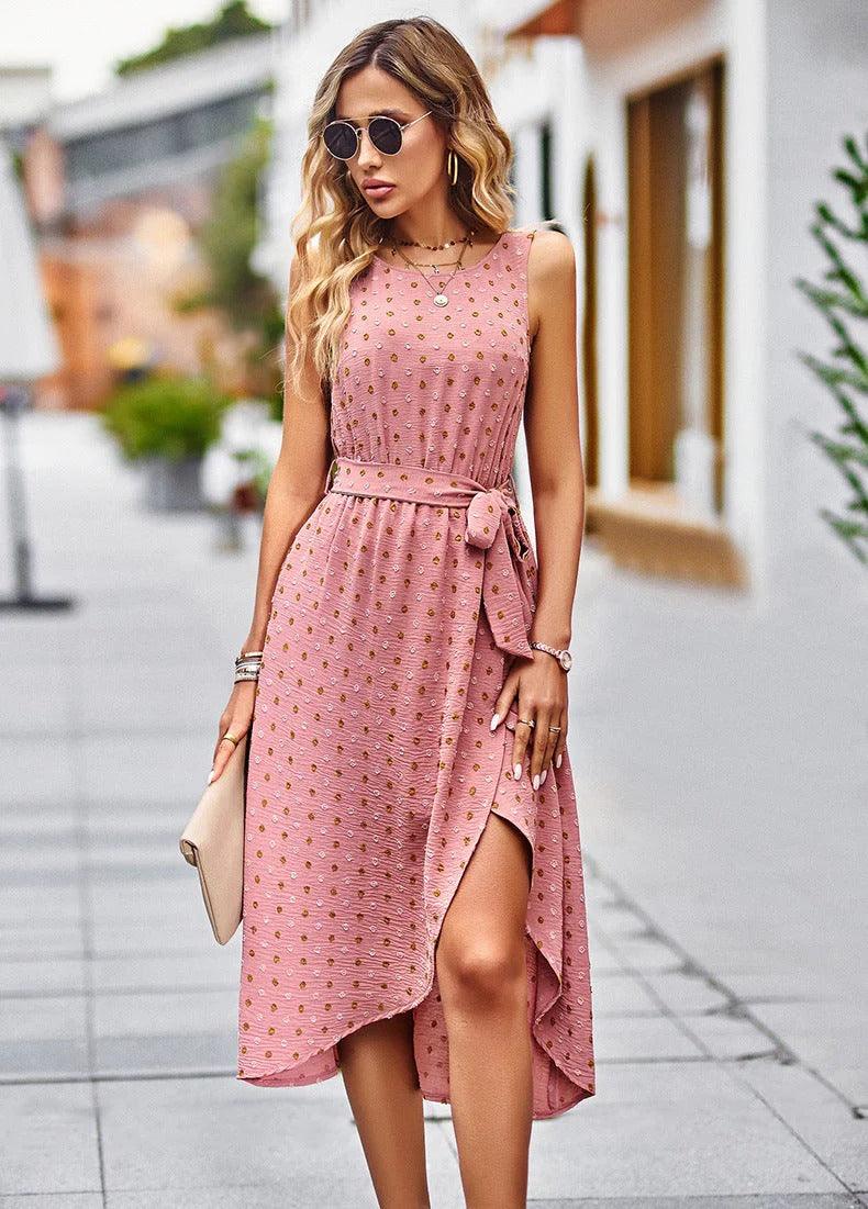 ELENA Wickelkleid – Elegantes, Luftiges Design Mit Zarten Goldenen Akzenten Für Den Sommer