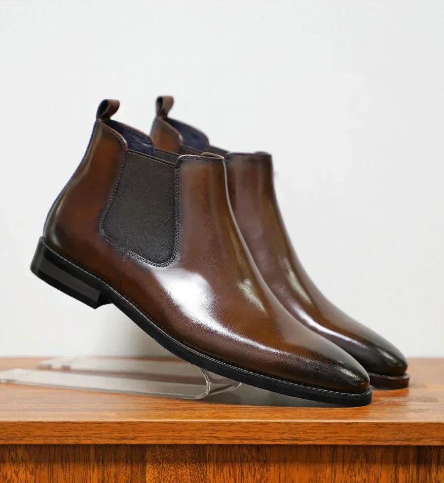 Blake | Anspruchsvolle Chelsea-Stiefel aus Leder Braun