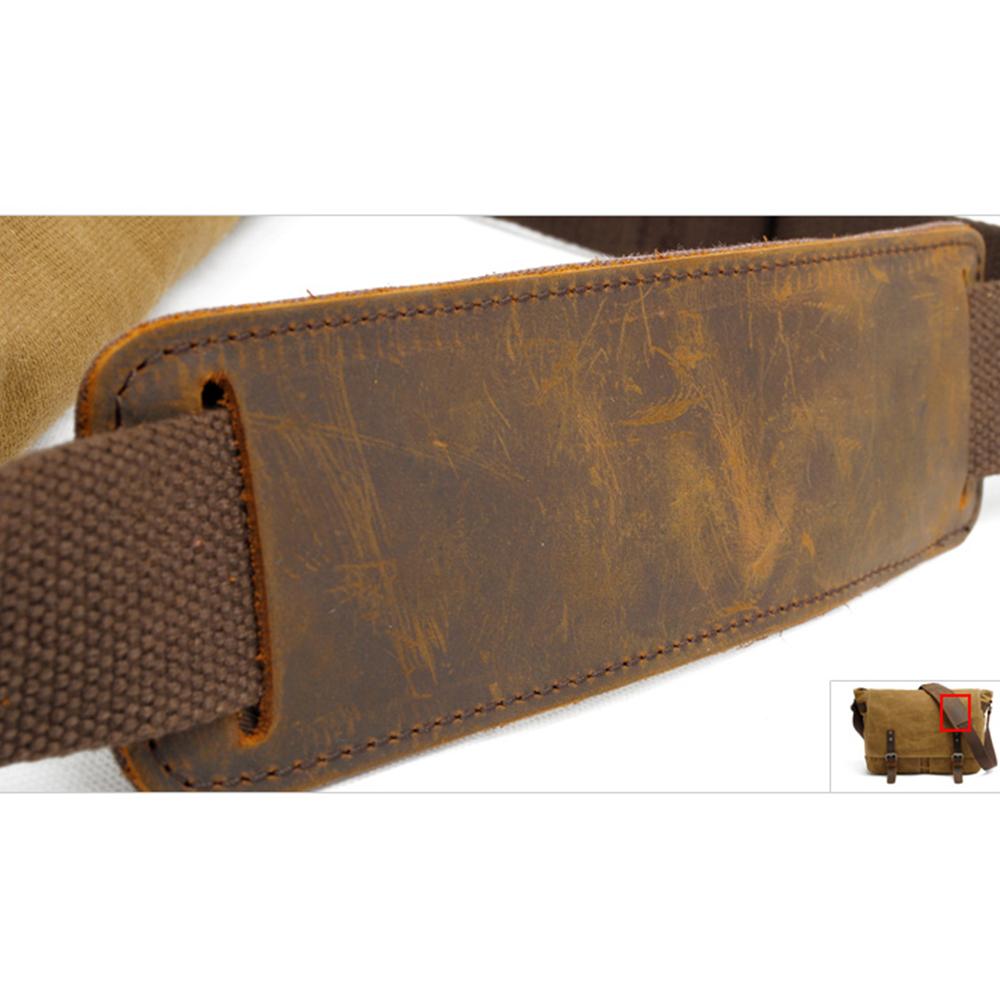 Conway™ Retro Umhängetasche Aus Gewachstem Baumwoll-Canvas – Vintage Messenger Bag Mit Laptopfach, geräumiges Hauptfach und gepolstertes Laptopfach für optimale Organisation