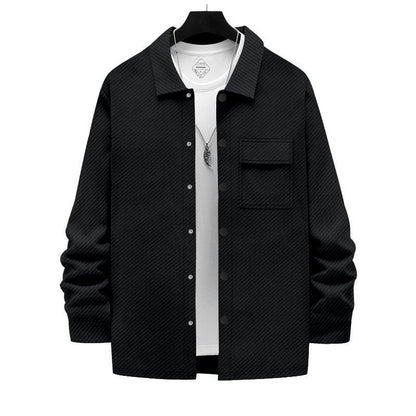 Retro Casual Hemd Für Herren – Stilvolle Hemden In Vielfältigen Farben Und Größen, Bequem Und Vielseitig Schwarz
