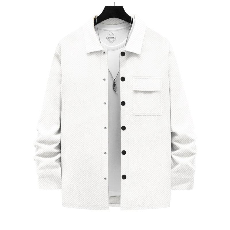 Retro Casual Hemd Für Herren – Stilvolle Hemden In Vielfältigen Farben Und Größen, Bequem Und Vielseitig Weiß