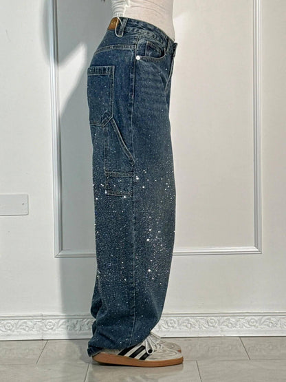 Ricky Diamond Jeans – Elegante, Bequeme Jeans Mit Schimmernden Diamantdetails und Zeitlosem Stil