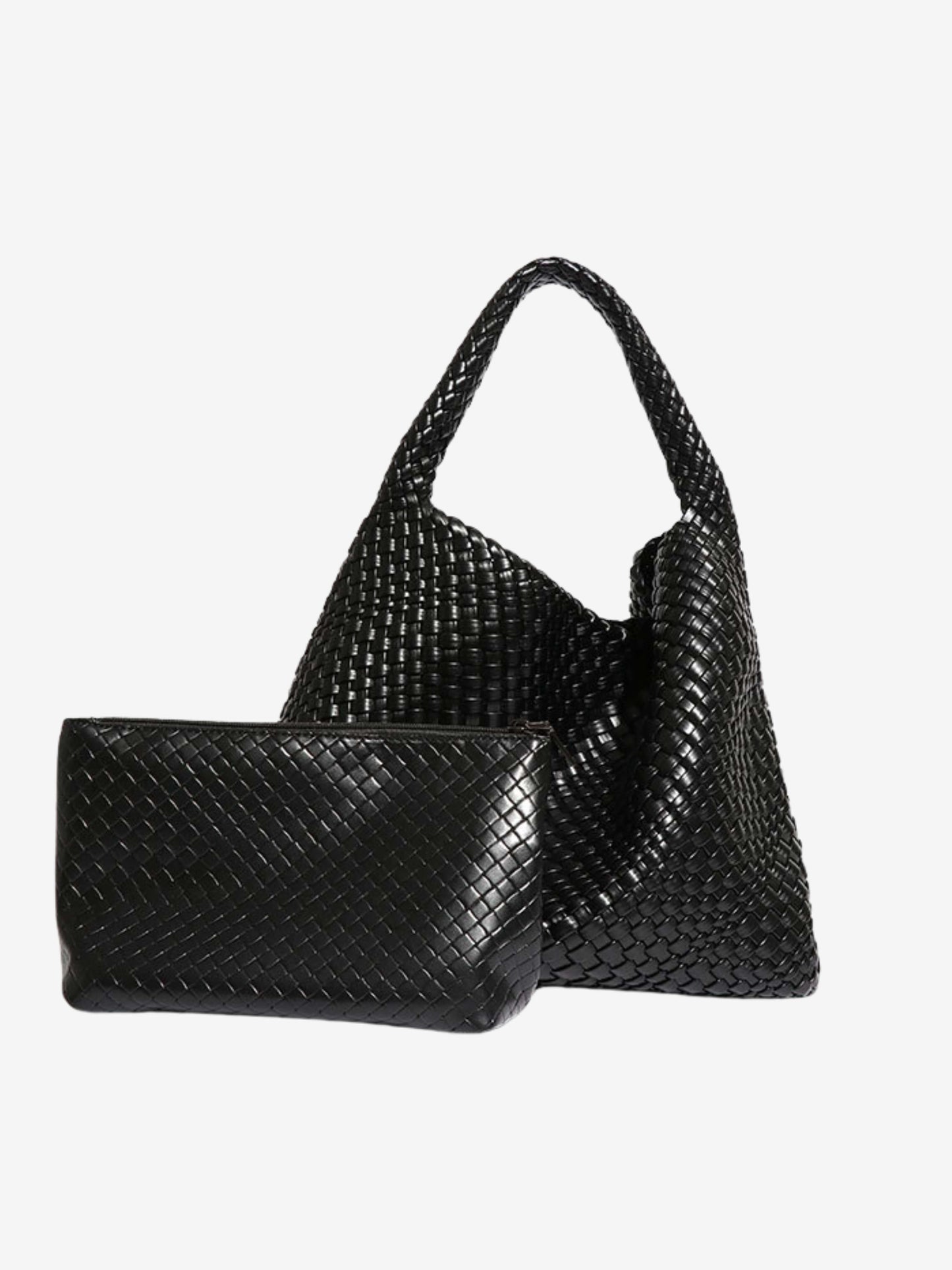 Luna Chic Oversized Woven Hobo Bag von Fadenburg aus hochwertigem veganem Leder, ideal für stilvolle Nutzung.