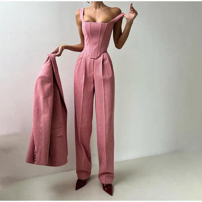 Eleganter Hosenanzug FELINE – Maßgeschneiderte Passform & Luxuriöser Stoff für Stilbewusste Rose