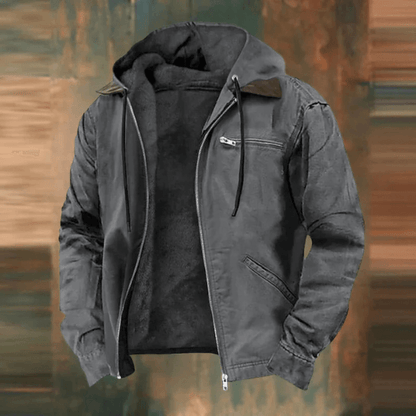 OLIVER Outdoor-Jacke: Gefütterte Winterjacke Mit Sherpa-Fleece, Praktischen Taschen & Stilvollem Design Grau
