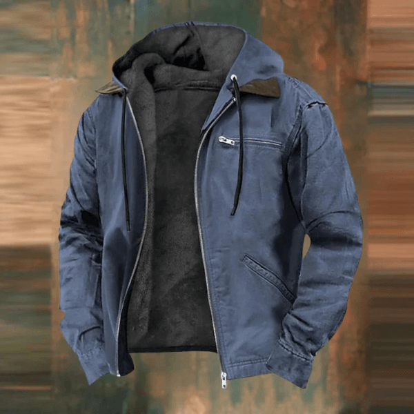 OLIVER Outdoor-Jacke: Gefütterte Winterjacke Mit Sherpa-Fleece, Praktischen Taschen & Stilvollem Design Blau