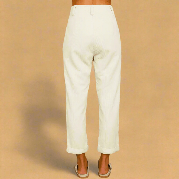 LINA Cordhose – Stylische Hochwertige Cordhose Mit Vintage-Chic & Hohem Bund Für Alltag Und Freizeit