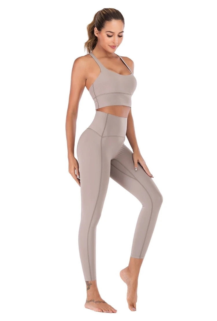 Design, Fitness Sportkleidung Grau Set
