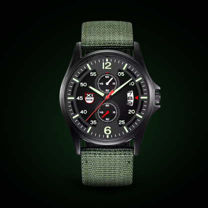 Extreme Robuste Outdoor-Uhr mit Nylonarmband, Quarzwerk & Datumsanzeige - stilvolle und langlebige Uhr für Abenteurer