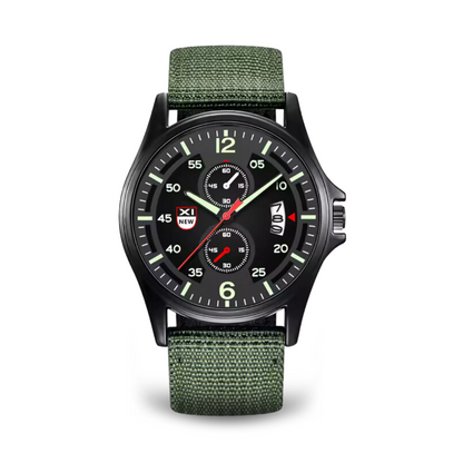 Extreme Robuste Outdoor-Uhr mit Nylonarmband, Quarzwerk und Datumsanzeige - modisches Design für Abenteuer und den Alltag.