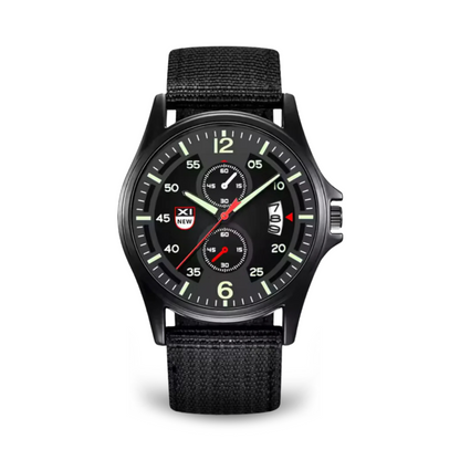 Extreme Robuste Outdoor-Uhr – strapazierfähiges Nylonarmband und präzises Quarzwerk für aktive Lebensstile.