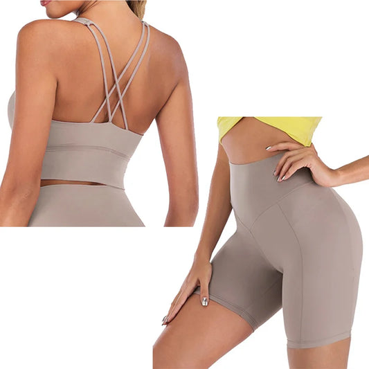 Damen Yoga Set Aus Hochwertigem Spandex