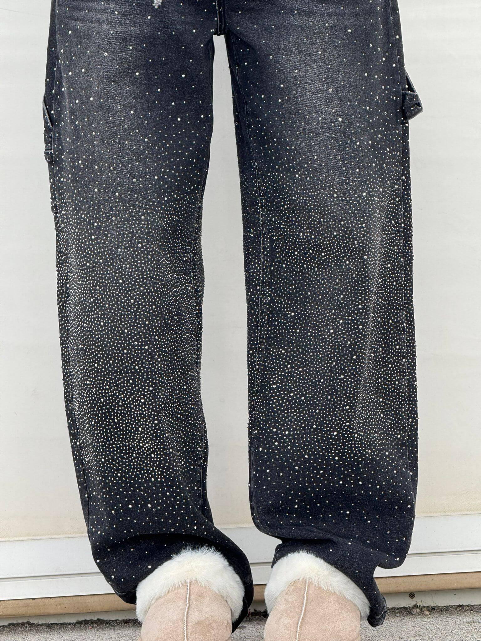 Ricky Diamond Jeans – Elegante, Bequeme Jeans Mit Schimmernden Diamantdetails und Zeitlosem Stil