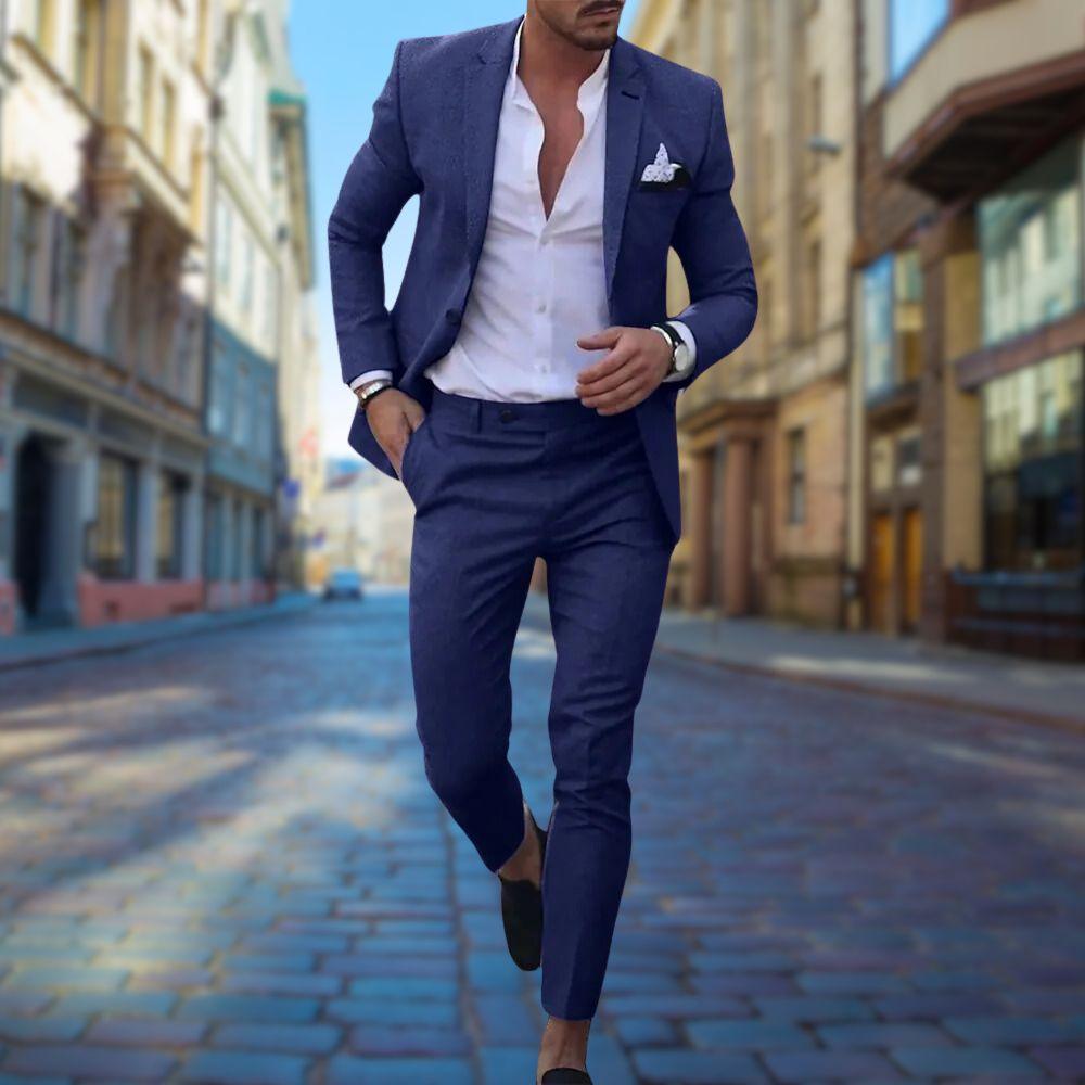 Michael - Slim Fit Herrenanzug Dunkelblau