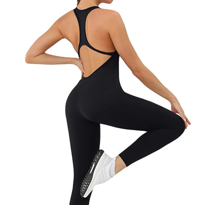 Sportliche Fitness Salopette, Push-Up Pilates Trainingsoutfit