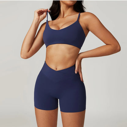 Kurze Fitness Kombination, Elegante Trainingsbekleidung
