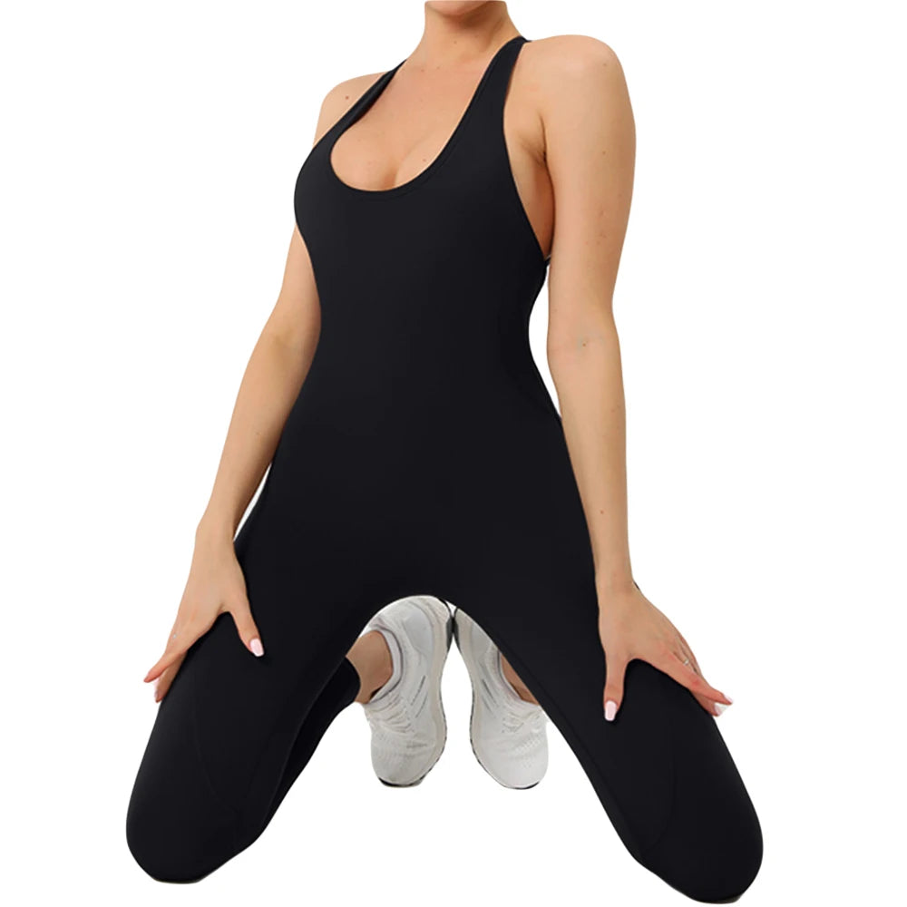 Sportliche Fitness Salopette, Push-Up Pilates Trainingsoutfit