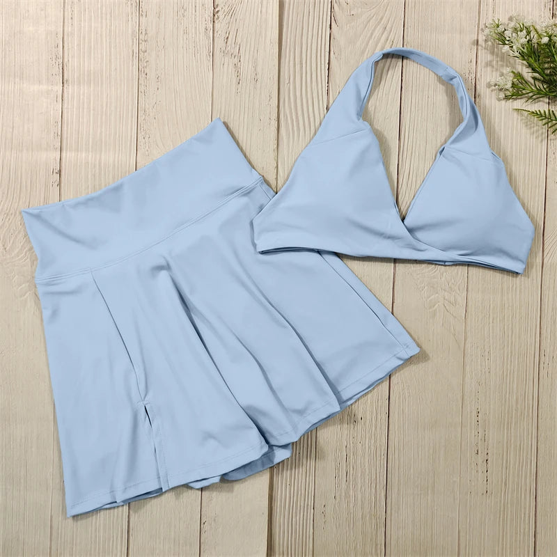 Fitness und Workout Kleidung Himmelblau