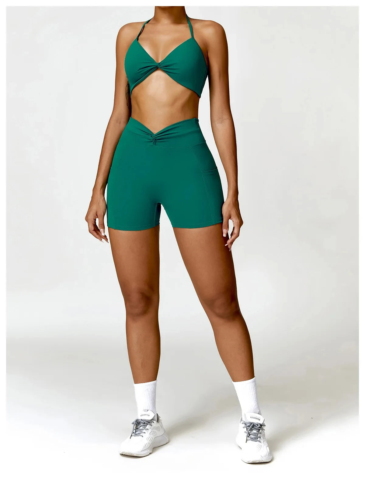 Modische Yoga Shorts Für Fitness & Outdoor Aktivitäten König Grün