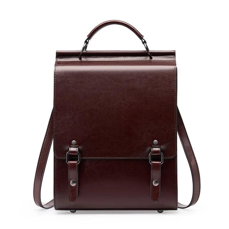 Yiv - Leder-Rucksack Braun