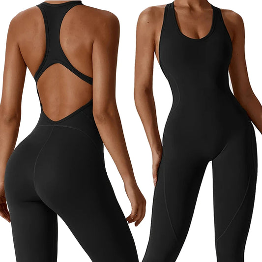 Sportliche Fitness Salopette, Push-Up Pilates Trainingsoutfit