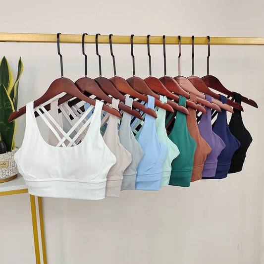 Damen Sport-BH Push-Up Mit Offenem Rücken